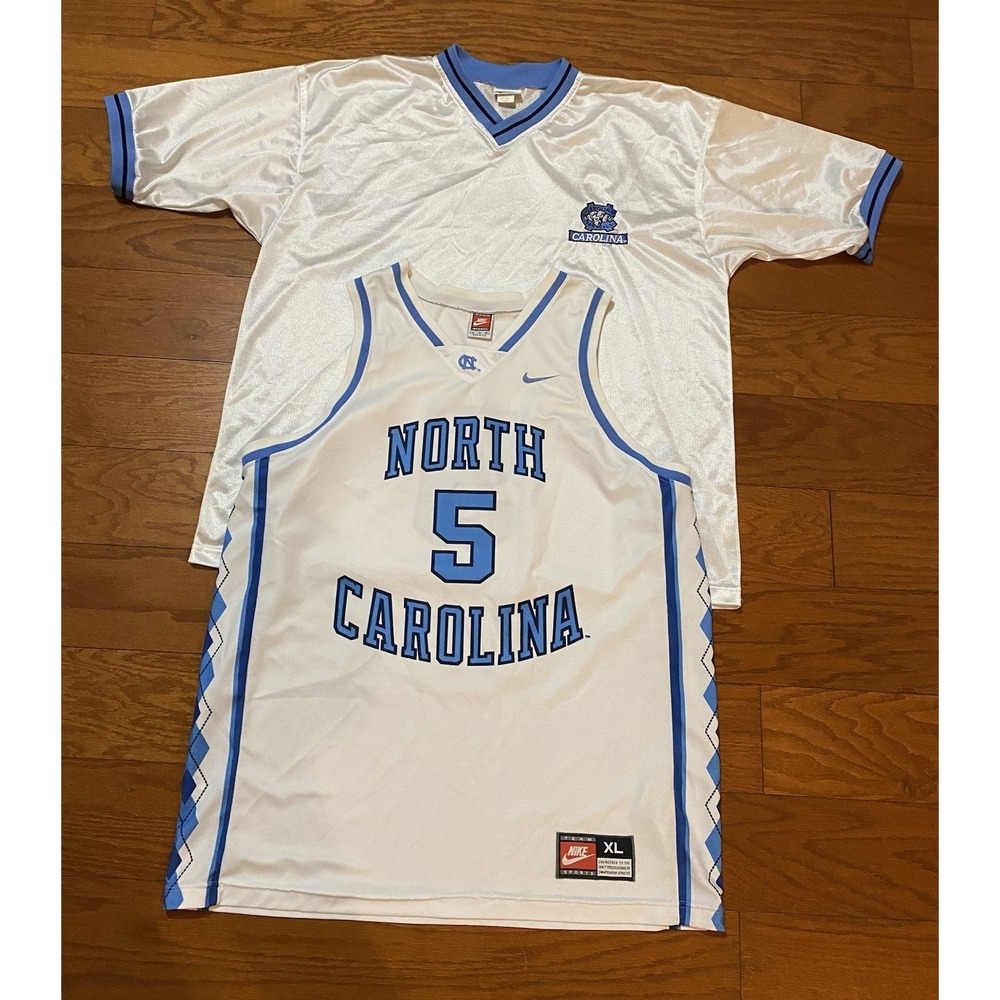 Vintage Carolina Tarheels Jersey XL Nike Team Sports 90s Basketball #5 UNC Lot